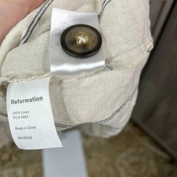 Reformation Beige Striped Tunic - Picture 6 of 9